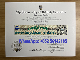 How much does a parchment diploma from the University of British Columbia cost?