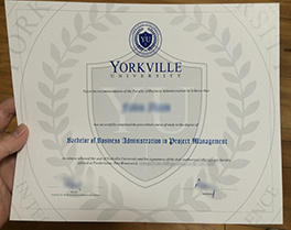 Yorkville University degree sample, fake Yorkville University diploma