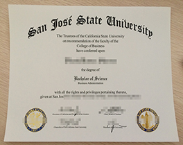 buy fake degree of San Jose State University, SJSU diploma sample