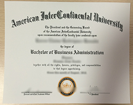 American InterContinental University(AIU) diploma sample