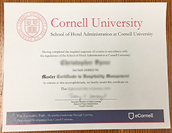 Fake Cornell University School of Hotel Administration Diploma