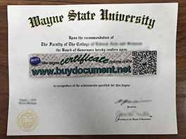 OMG! The Best Fake Wayne State University diploma Certificate!