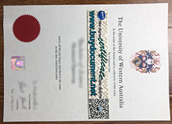 The Latest Version of The University of Western Australia Degree Certificate.