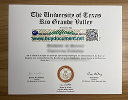 Handling Fake Diploma Of The University of Texas Rio Grande Valley. UTRGV Diploma