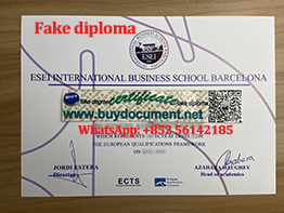 How much for a fake ESEI International Business School diploma? ESEI degree