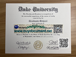 Buy fake diploma from Duke University.