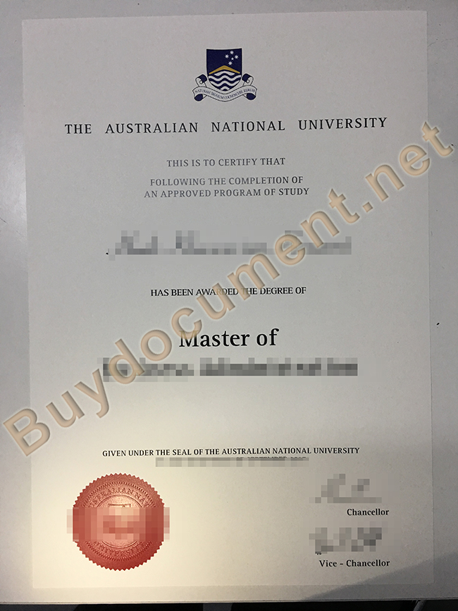 Australian National University degree sample, fake Australian National University diploma