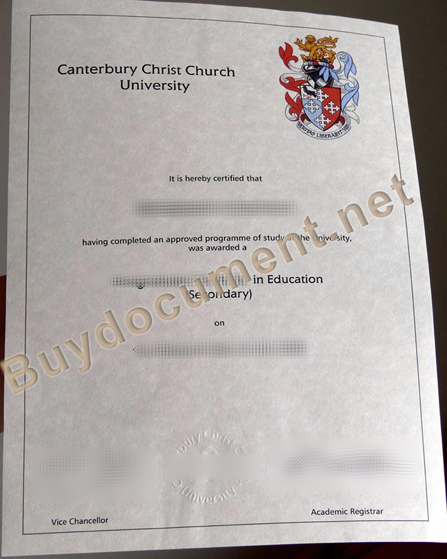 Canterbury Christ Church University fake diploma
