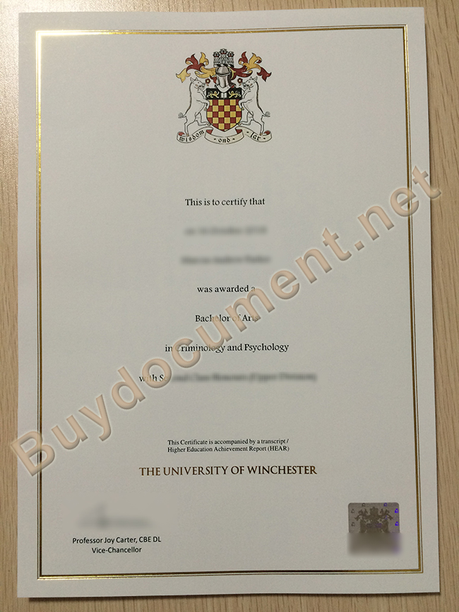 buy University of Winchester fake diploma, University of Winchester degree