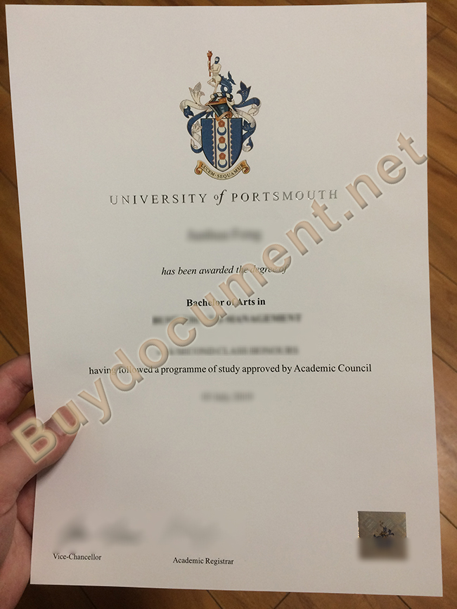 University of Portsmouth fake degree, University of Portsmouth diploma order