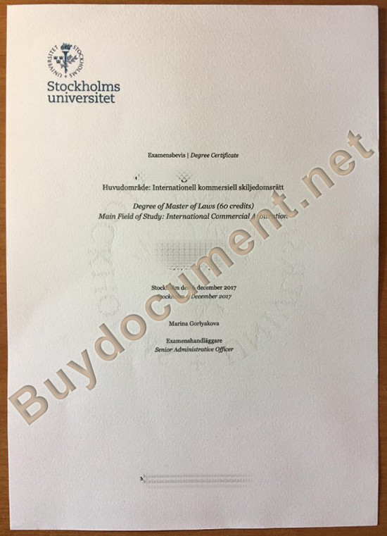 buy Stockholm University fake diploma, Stockholm University degree sample