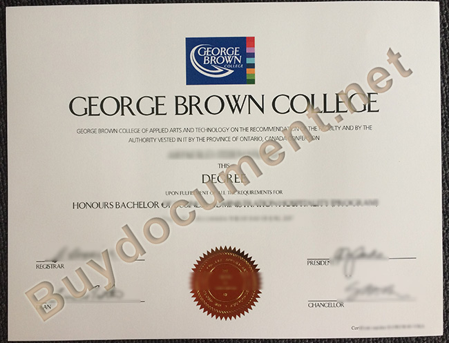 George Brown College diploma, George Brown College fake degree