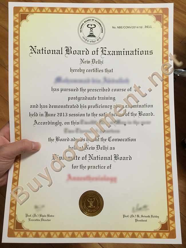 National Board of Examinations diploma, National Board of Examinations certificate
