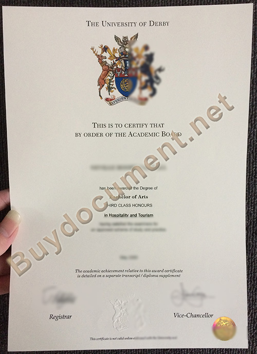 University of Derby fake diploma, buy fake degree