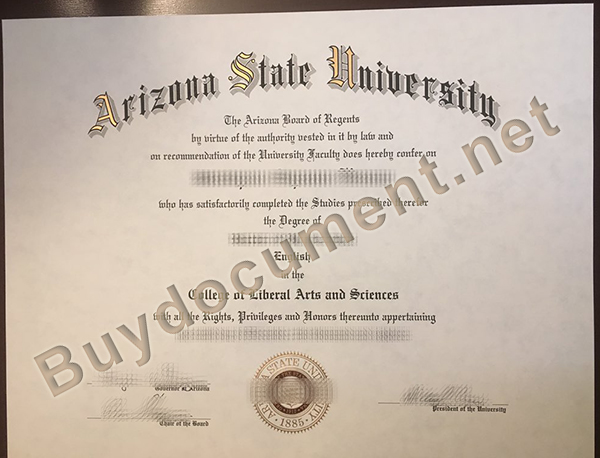 Arizona State University fake diploma, buy fake degree
