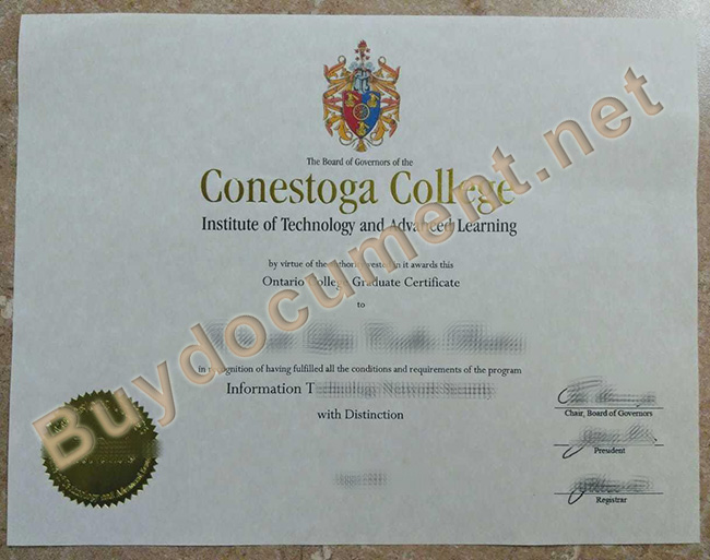 Conestoga College diploma, fake Conestoga College degree