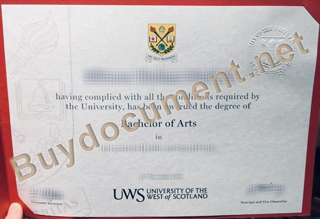 University of the West of Scotland diploma, buy UWS fake degree, buy fake diploma