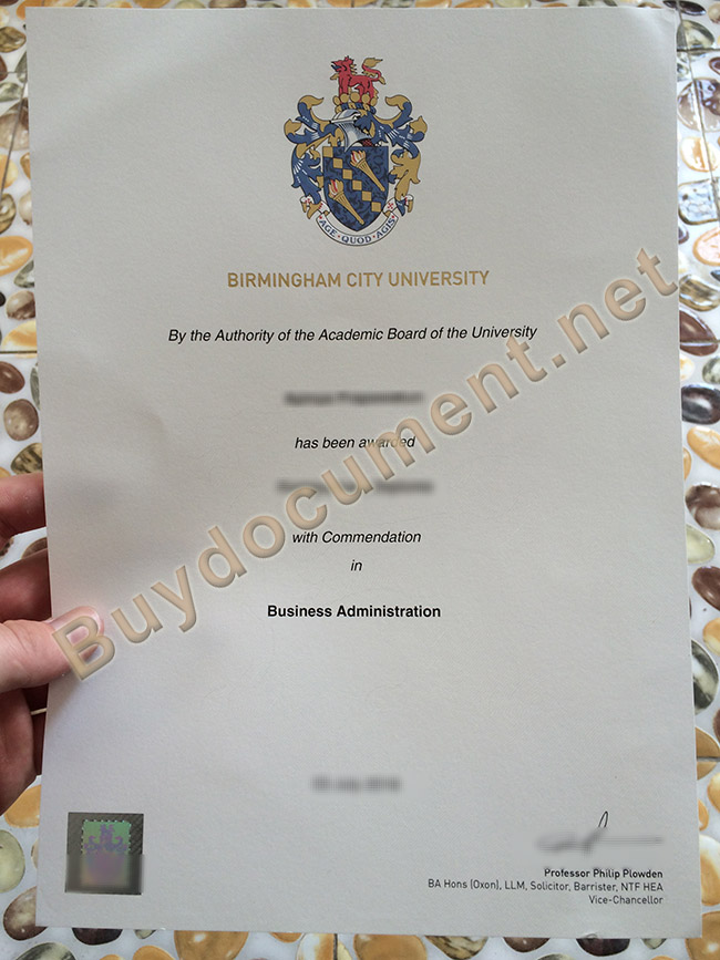Birmingham City University diploma, Birmingham City University fake degree