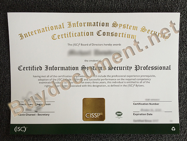 CISSP certificate, fake CISSP certificate