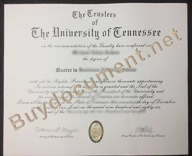 University of Tennessee diploma, fake University of Tennessee degree