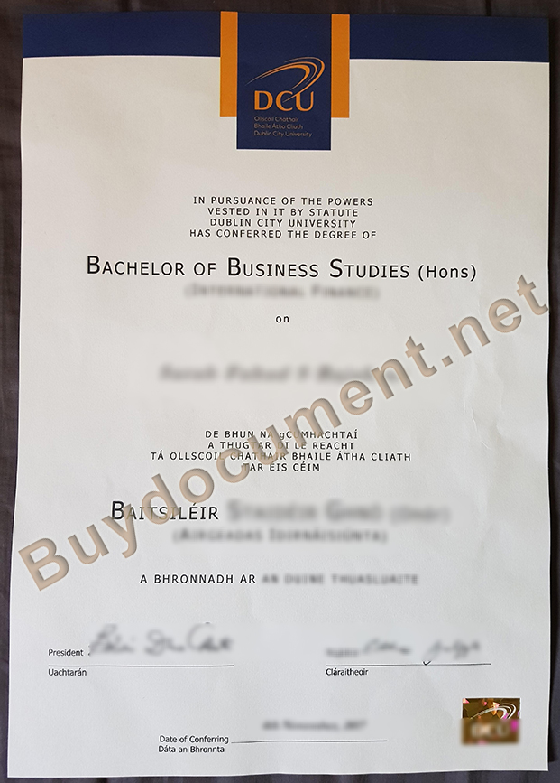 fake Dublin City University diploma, Dublin City University degree