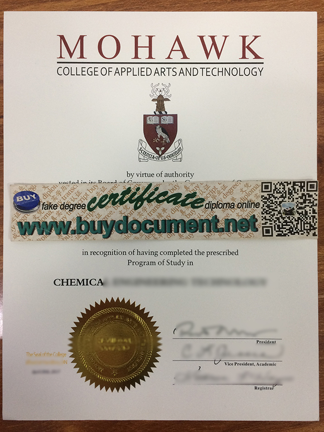 Mohawk College diploma, fake Mohawk College degree, buy fake certificate