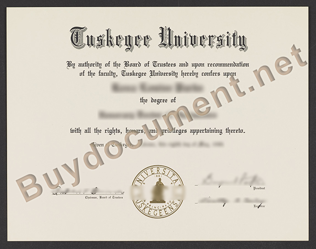 Tuskegee University diploma, Tuskegee University degree, fake certificate