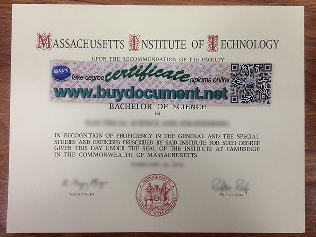 Massachusetts Institute of Technology diploma, fake MIT degree, fake certificate