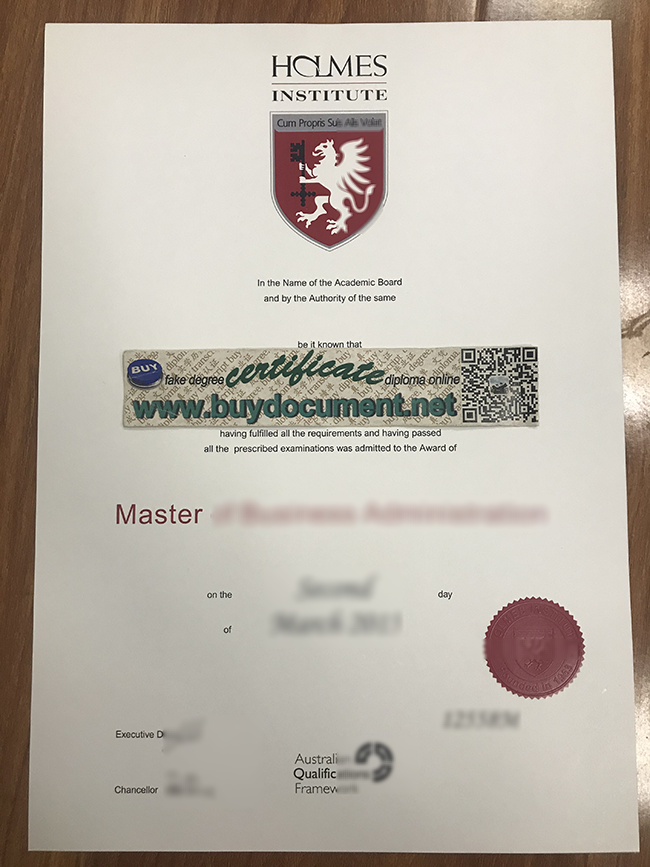 Holmes Institute diploma, Holmes Institute degree, fake Holmes Institute certificate