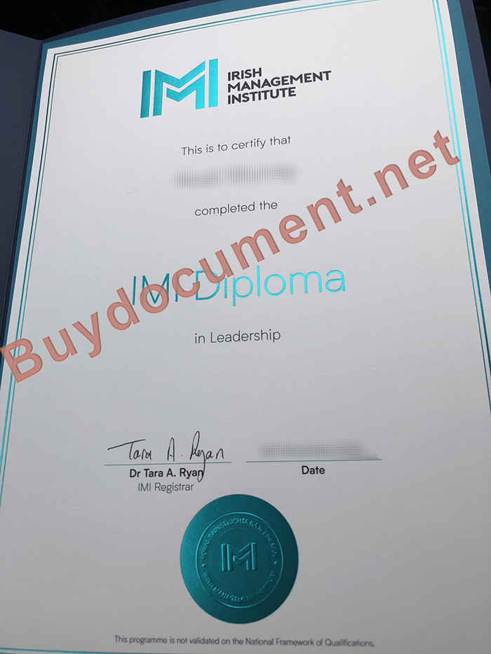 Fake Irish Management Institute diploma. IMI degree.