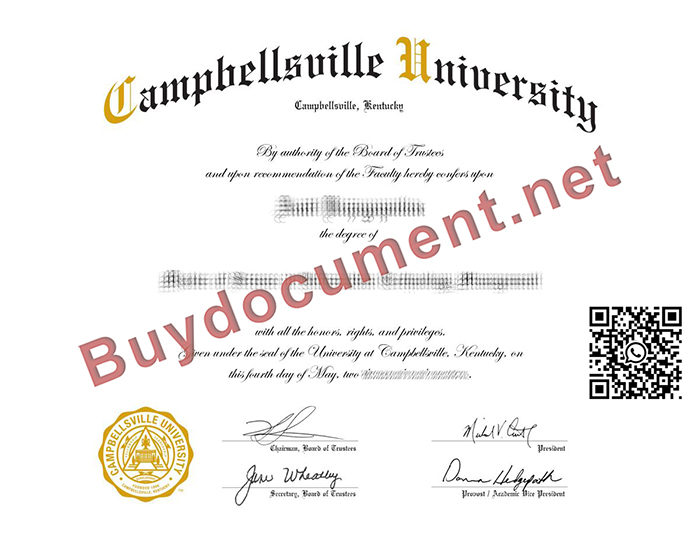fake Campbellsville University diploma