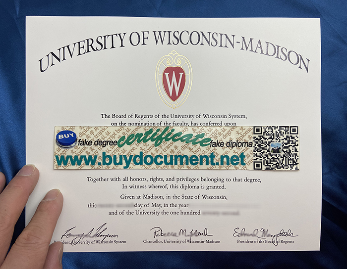 UW–Madison degree certificate