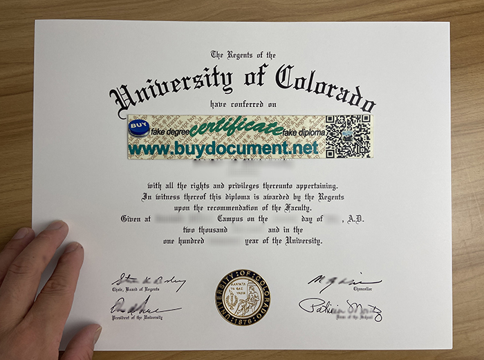 University of Colorado diploma