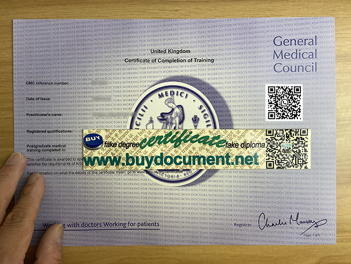 fake General Medical Council Certificate