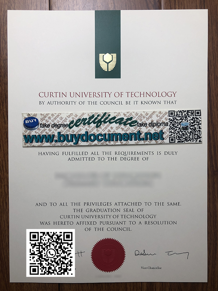 fake Curtin University diploma, fake Curtin University of Technology degree