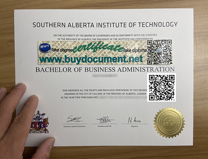Fake Southern Alberta Institute of Technology diploma