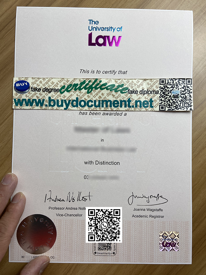 The University of Law diploma 