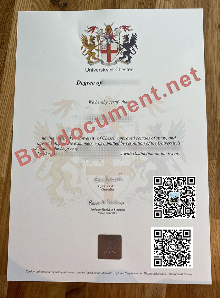 Buy a fake University of Chester degree