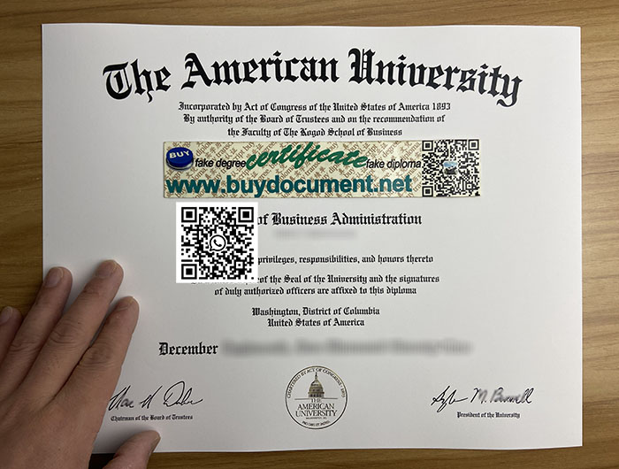 American University diploma, AU degree, AU diploma. American University degree.