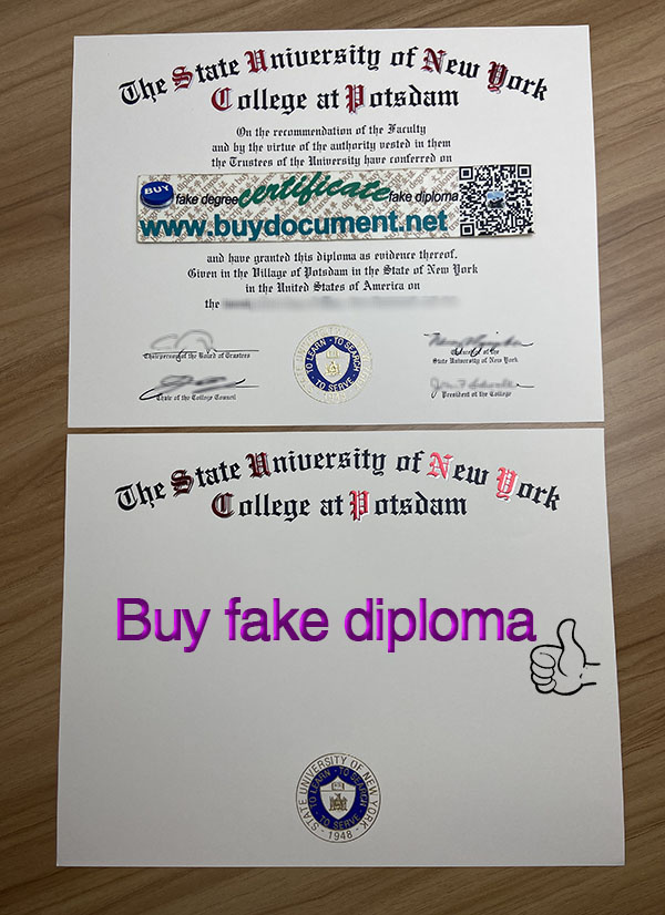 SUNY Potsdam degree, SUNY diploma