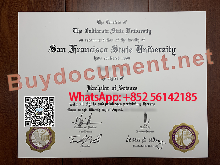 San Francisco State University degree, fake SFSU diploma
