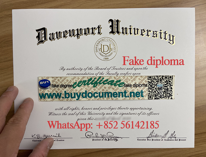 Davenport University diploma for sale. Fake DU degree.