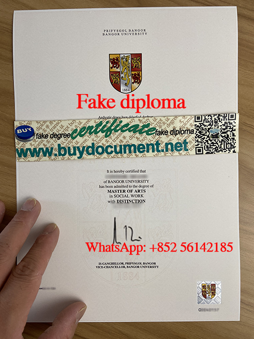 Fake Bangor University diploma.