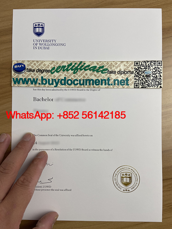 Fake University of Wollongong in Dubai diploma. Buy UOWD degree. 
