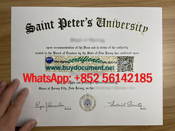 Buy a fake Saint Peter's University diploma