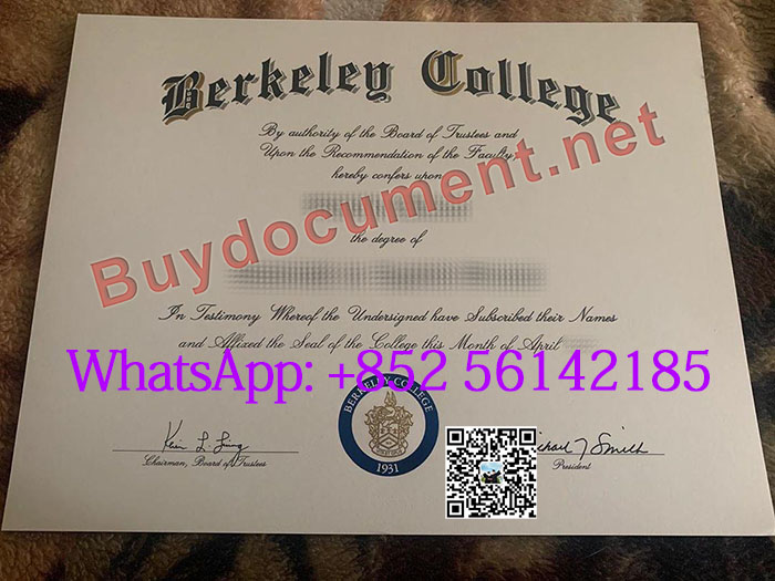 Fake Berkeley College diploma for sale