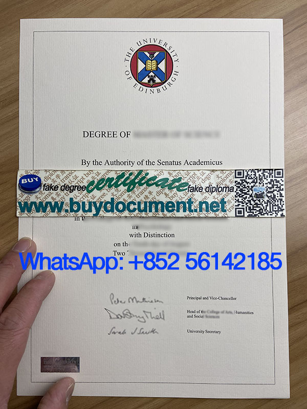 Get a fake University of Edinburgh diploma.