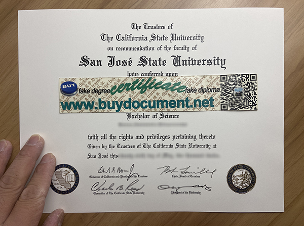 San Jose State University diploma